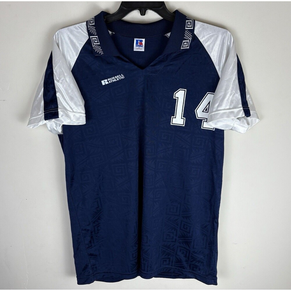 Vintage 90s Russel Athletic Soccer Jersey / Navy / Size Large / New With Tags